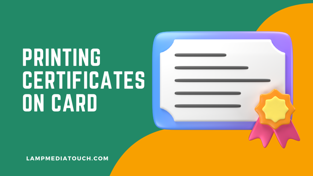 printing certificates on card