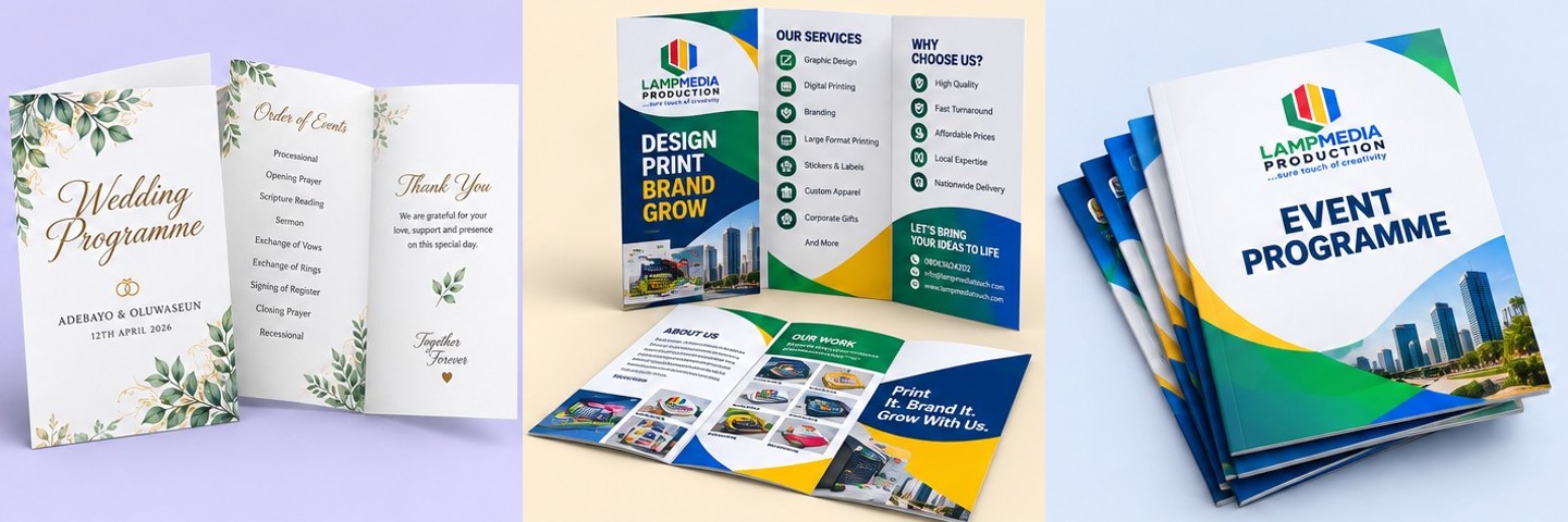 Business flyer design in Nigeria: planning layout, offer and contact details for a flyer